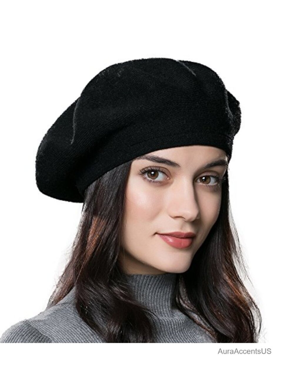 Womens Wool Knitted Beret Beanie Winter Fall French Classic Hat